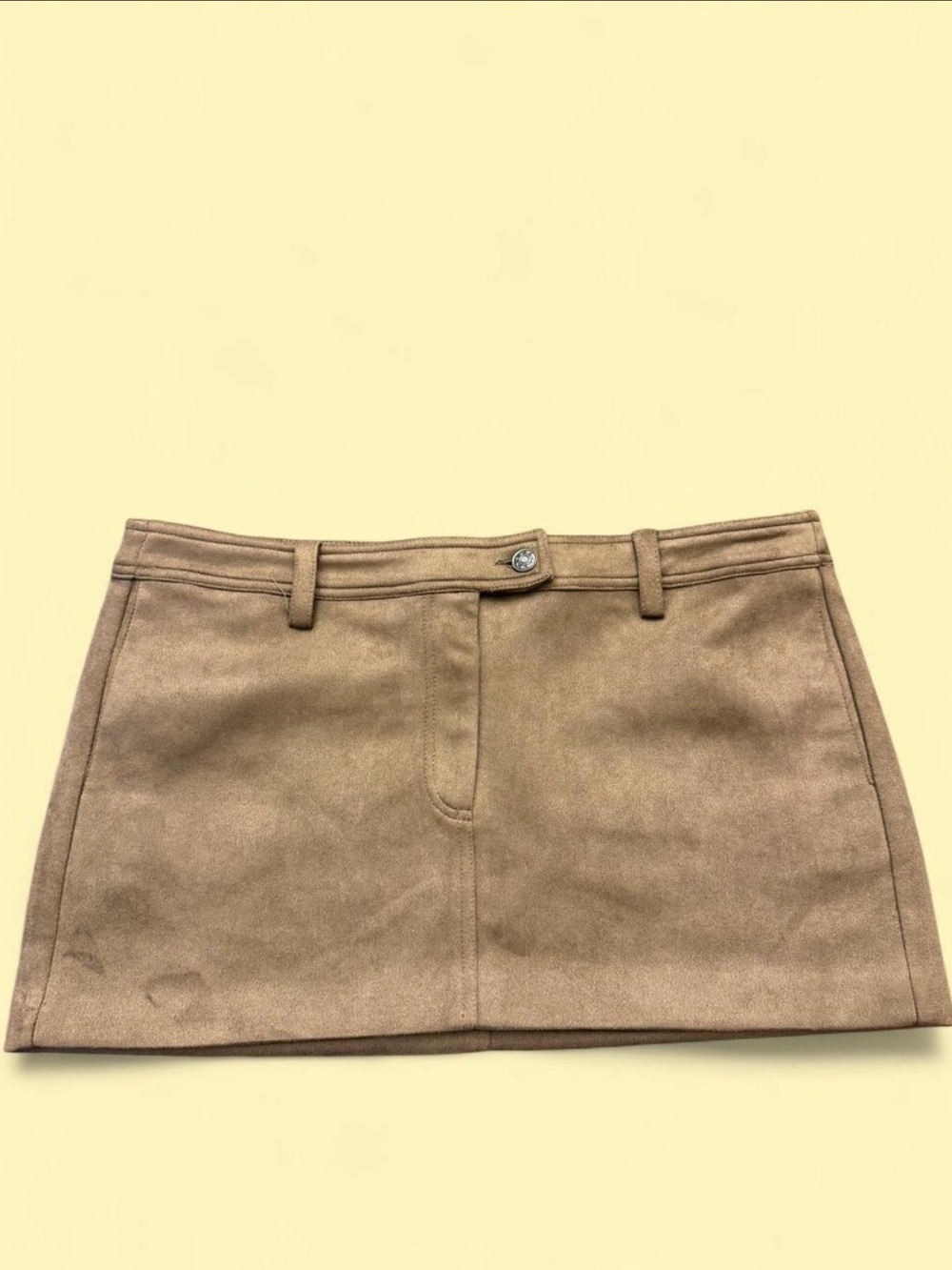 Lioness Tan Faux Suede Mini Skirt